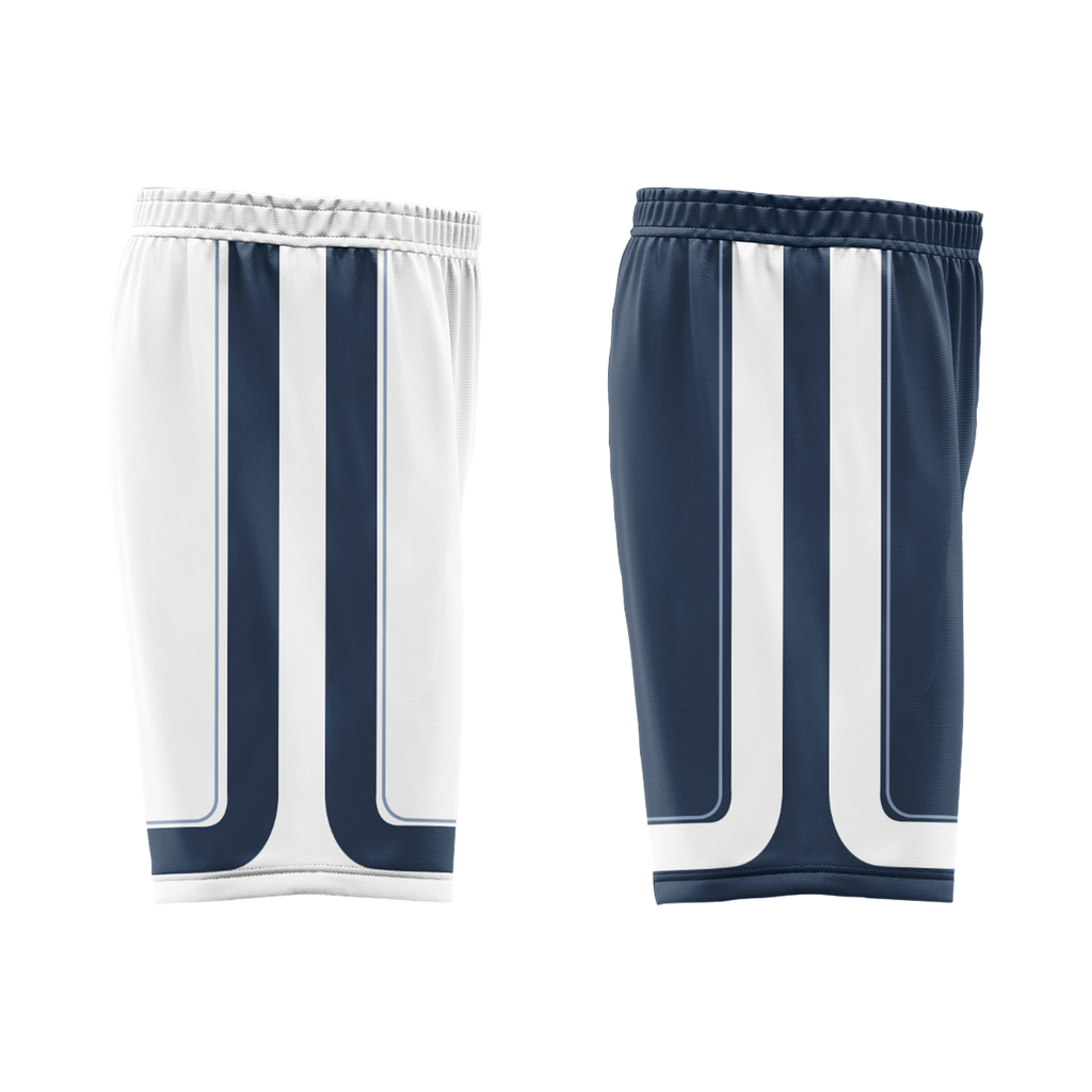Custom White Blue Classic Style Reversible Basketball Uniform Personalized Ordinary BBJR-D017043