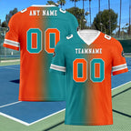 Custom Orange Blue Florida Personalized Authentic Football Jersey FBJ02-D028017-28