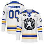 Custom White Blue Personalized Hockey Jersey HCKJ01-D0a70ab