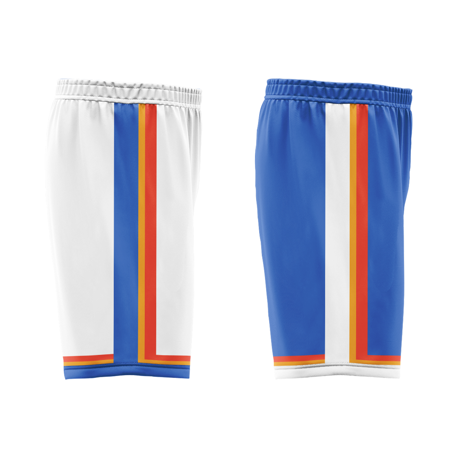 Custom White Blue Classic Style Reversible Basketball Uniform Personalized Ordinary BBJR-D017039