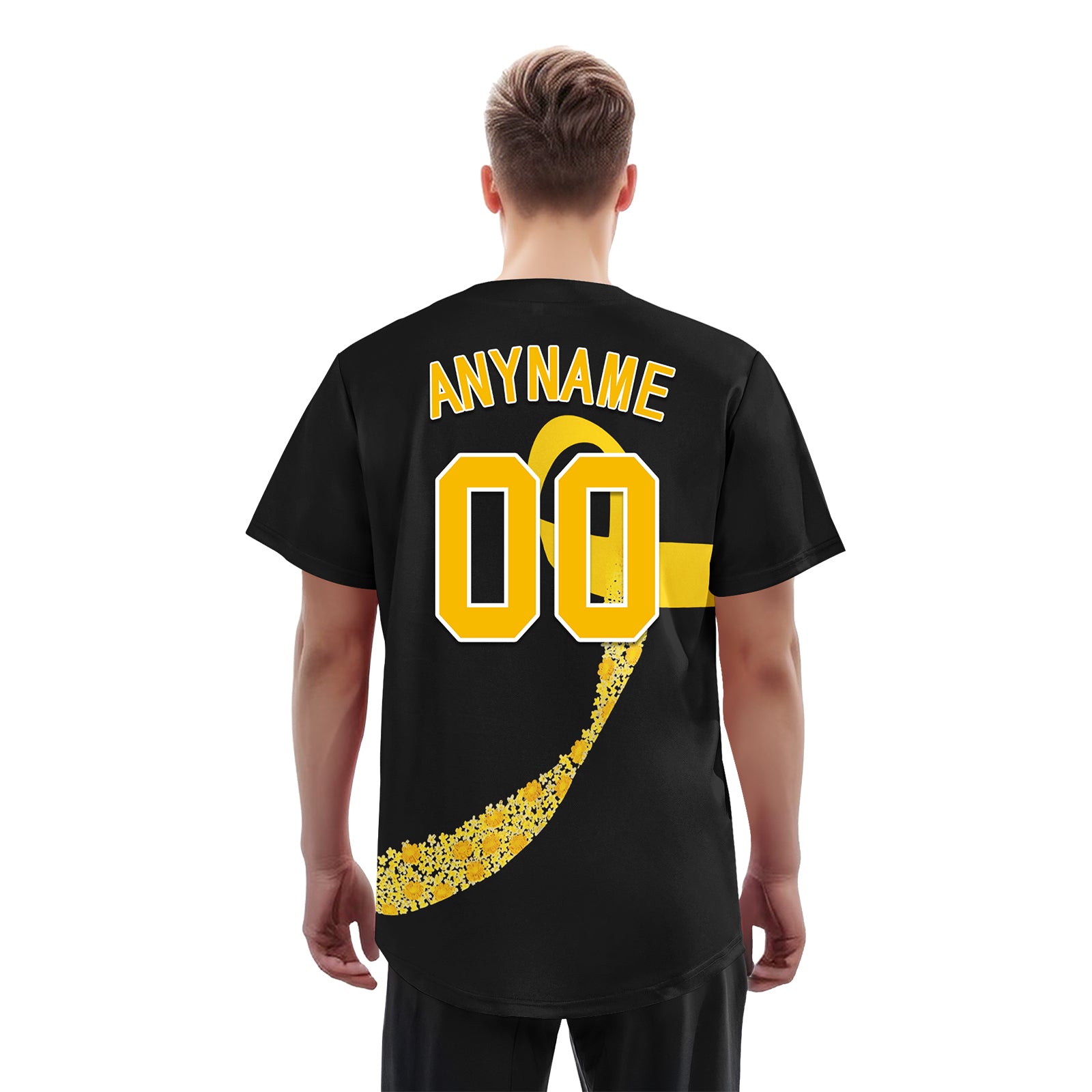 Custom Black World Cancer Day Personalized Authentic Baseball Jersey BSBJ01-E06020-1