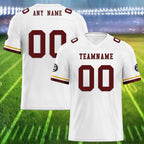 Custom Red Yellow White Washington Football Jersey and Firesoul Sports Shoes Combo Offer Personalized Combo ZH-D020273-31