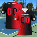 Custom Dark Gray Red Texas Personalized Authentic Football Jersey FBJ02-D028017-22
