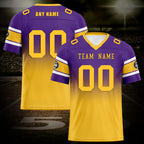 Custom Purple Yellow Minnesota Personalized Authentic Football Jersey FBJ02-D020249-17