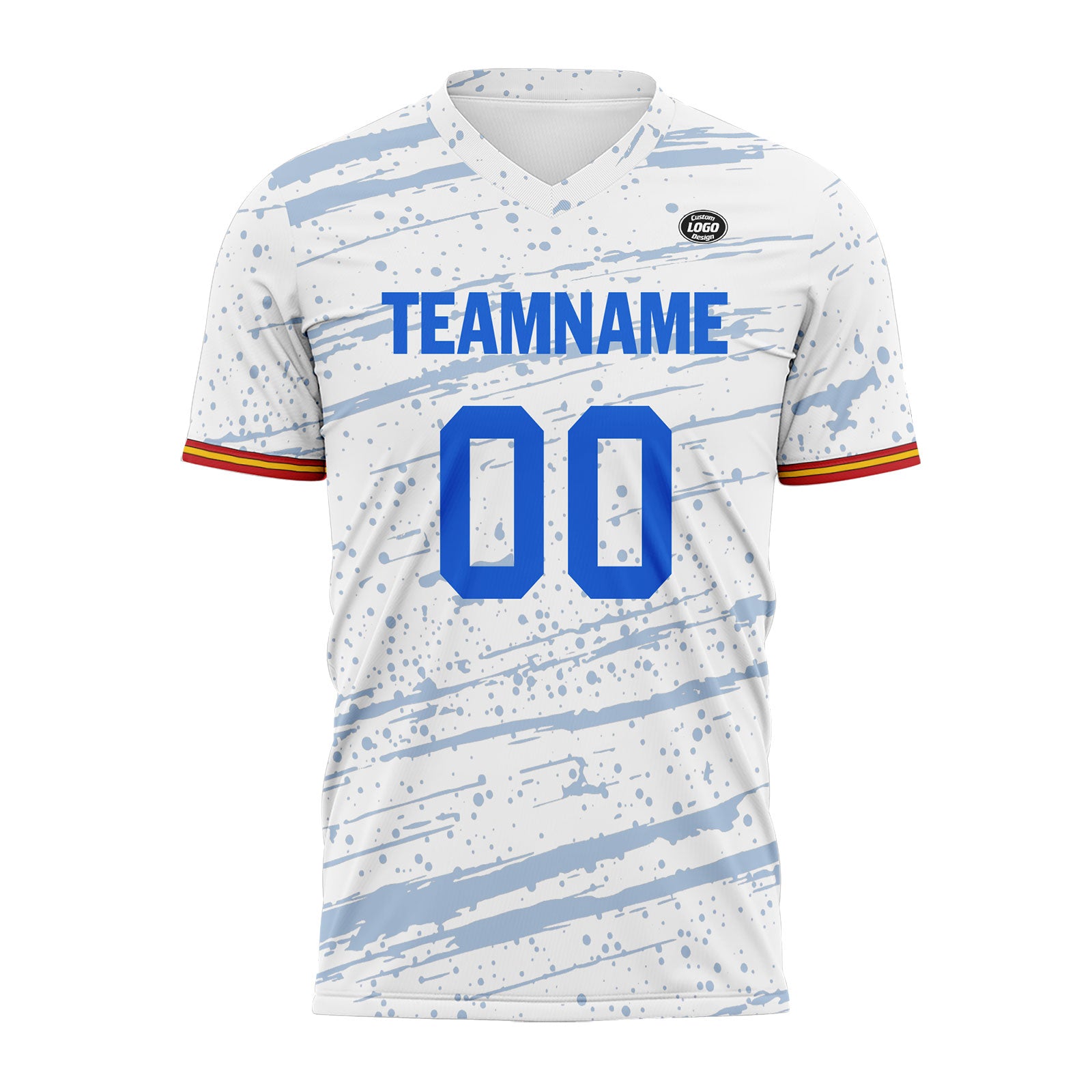 Custom White Blue Soccer Sets Jersey Personalized SCJ101-D28045