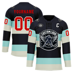 Custom Black White Personalized Hockey Jersey HCKJ01-D0a70db