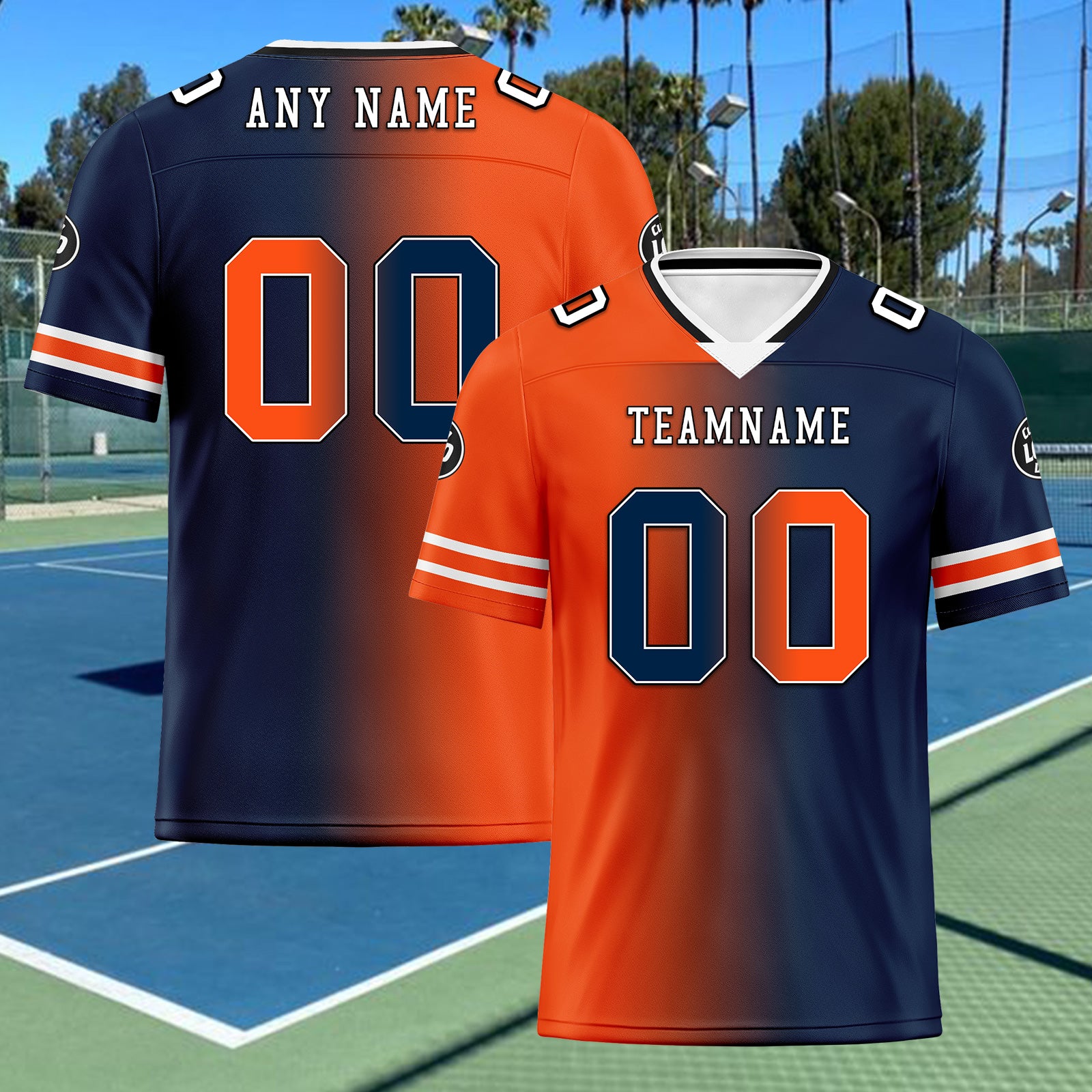 Custom Blue Orange Colorado Personalized Authentic Football Jersey FBJ02-D028017-21