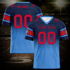 Custom Blue Tennessee Personalized Authentic Football Jersey FBJ02-D020249-32