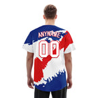 Custom Blue White Red Costa Rican Flag Personalized Authentic Baseball Jersey BSBJ01-E06022-10