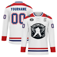 Custom White Red Personalized Hockey Jersey HCKJ01-D0a70a8