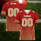 Custom Yellow Red California Personalized Authentic Football Jersey FBJ02-D023033-25