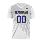 Custom Gray White Soccer Sets Jersey Personalized SCJ101-D28042