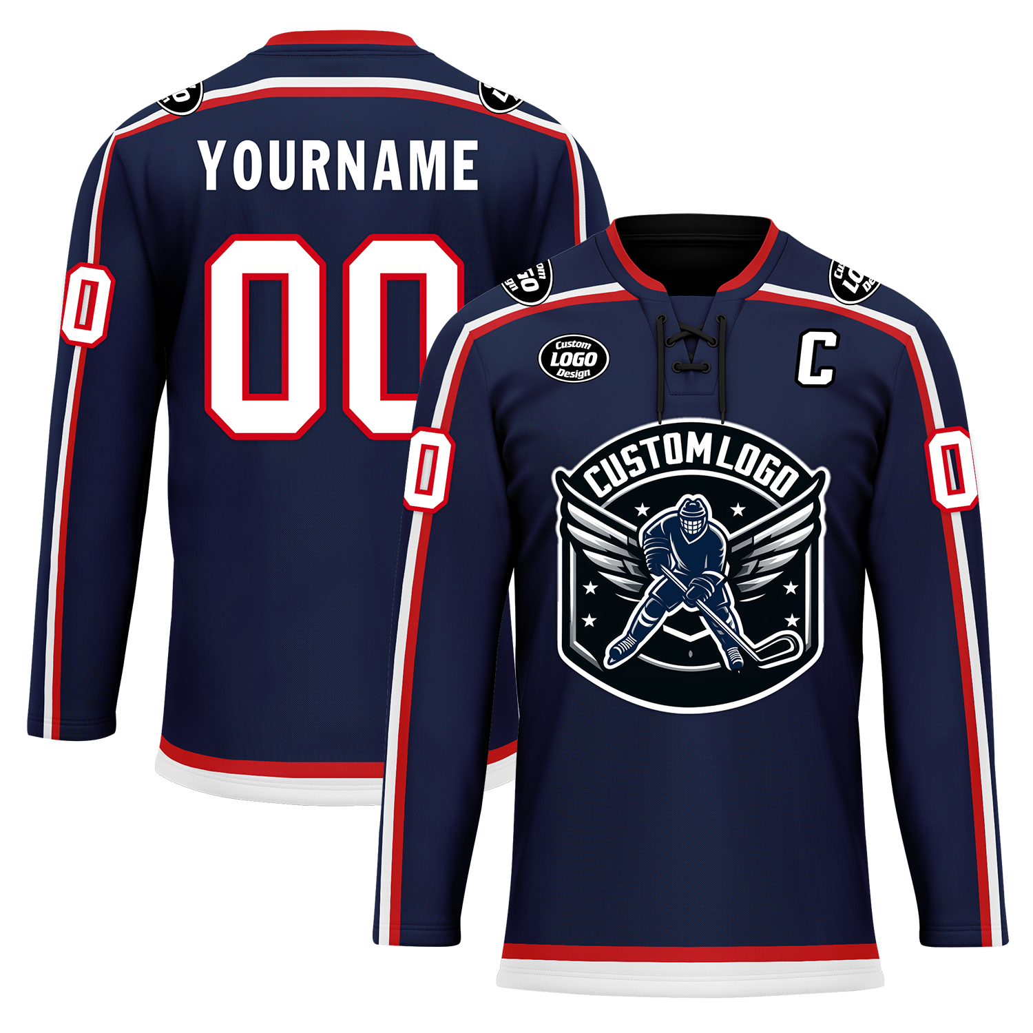Custom Blue Personalized Hockey Jersey HCKJ01-D0a70fb