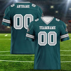 Custom Green Philadelphia Football Jersey and Sports Shoes Combo Offer Personalized Combo ZH-D025008-21