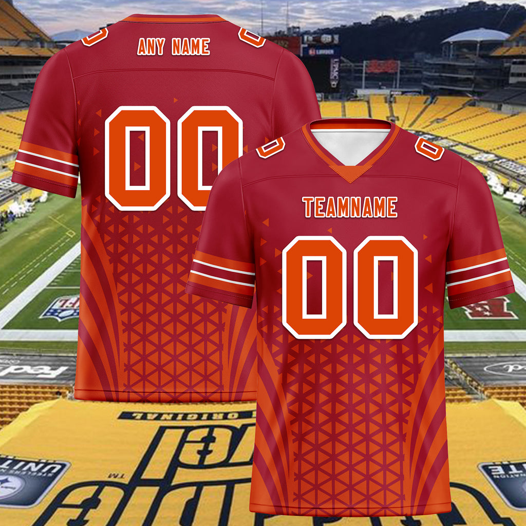 Custom Red White Florida Personalized Authentic Football Jersey FBJ02-D023033-29