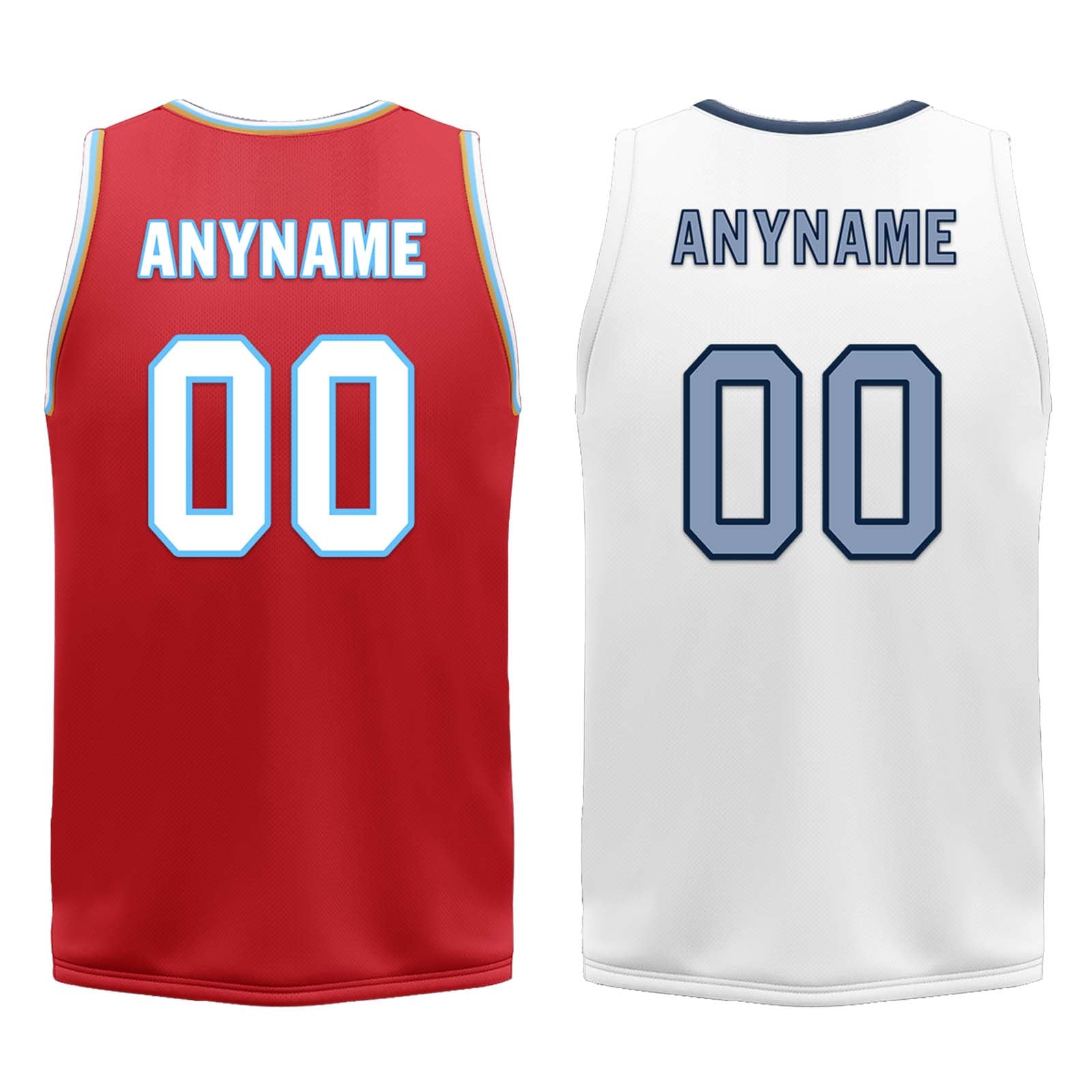 Custom Red White Memphis City Edition Personalized Reversible Basketball Set Sports Basketball Jersey BBJ01R-D0610-15