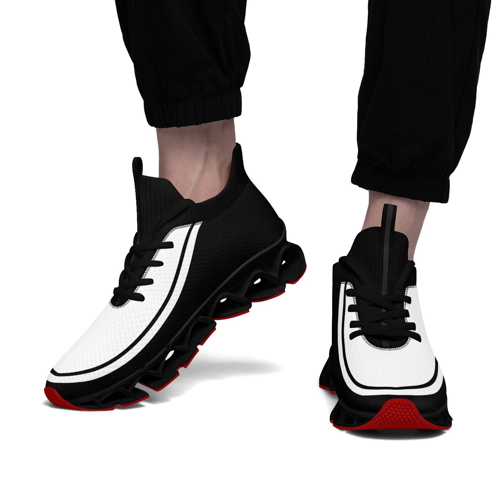 Custom Black White Maxsoul Shoes Personalized Sneaker FN030XD-D020388-8
