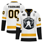 Custom White Black Personalized Hockey Jersey HCKJ01-D0a70a0