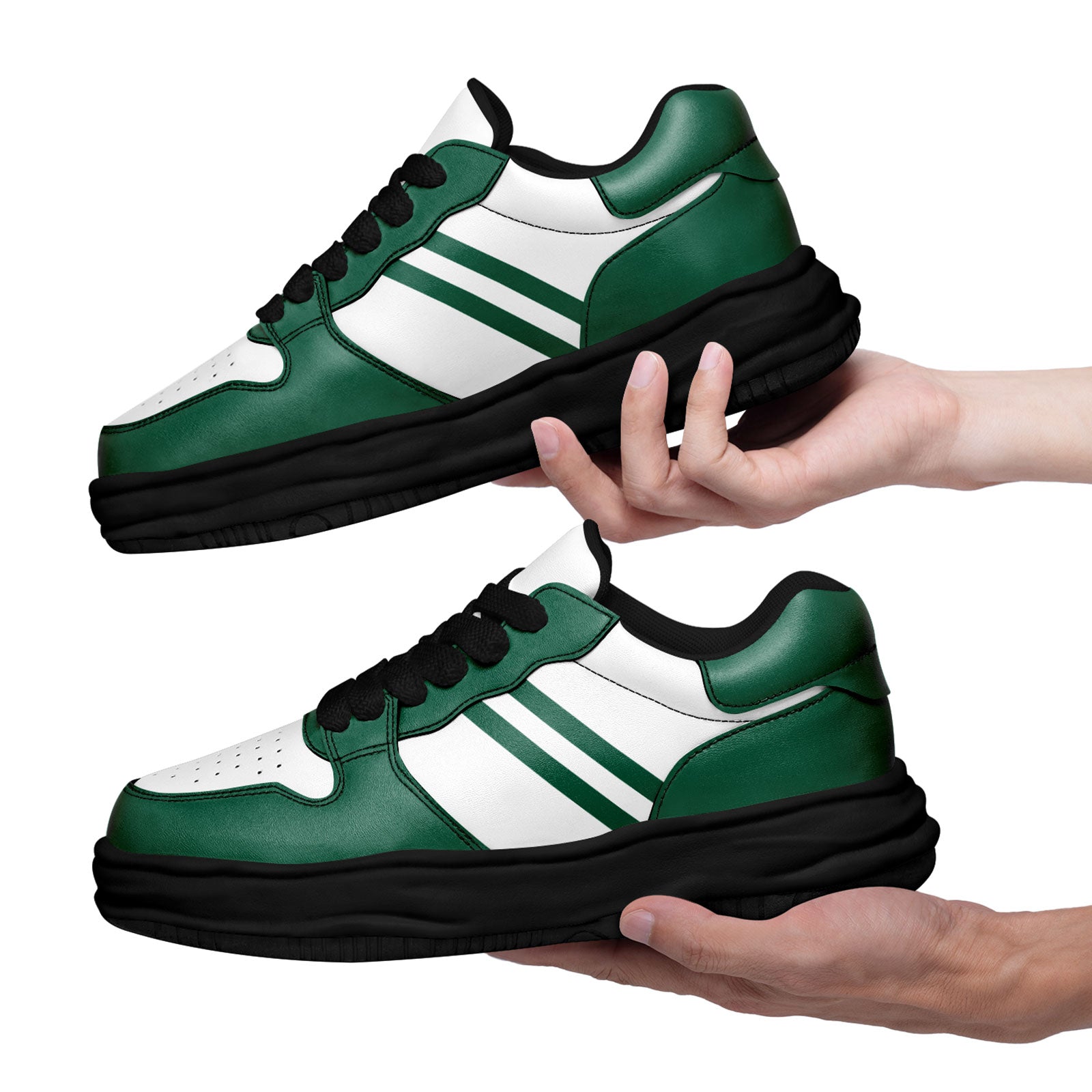 Custom Green White New York Shoes Personalized Sneaker FN032-D020389-28