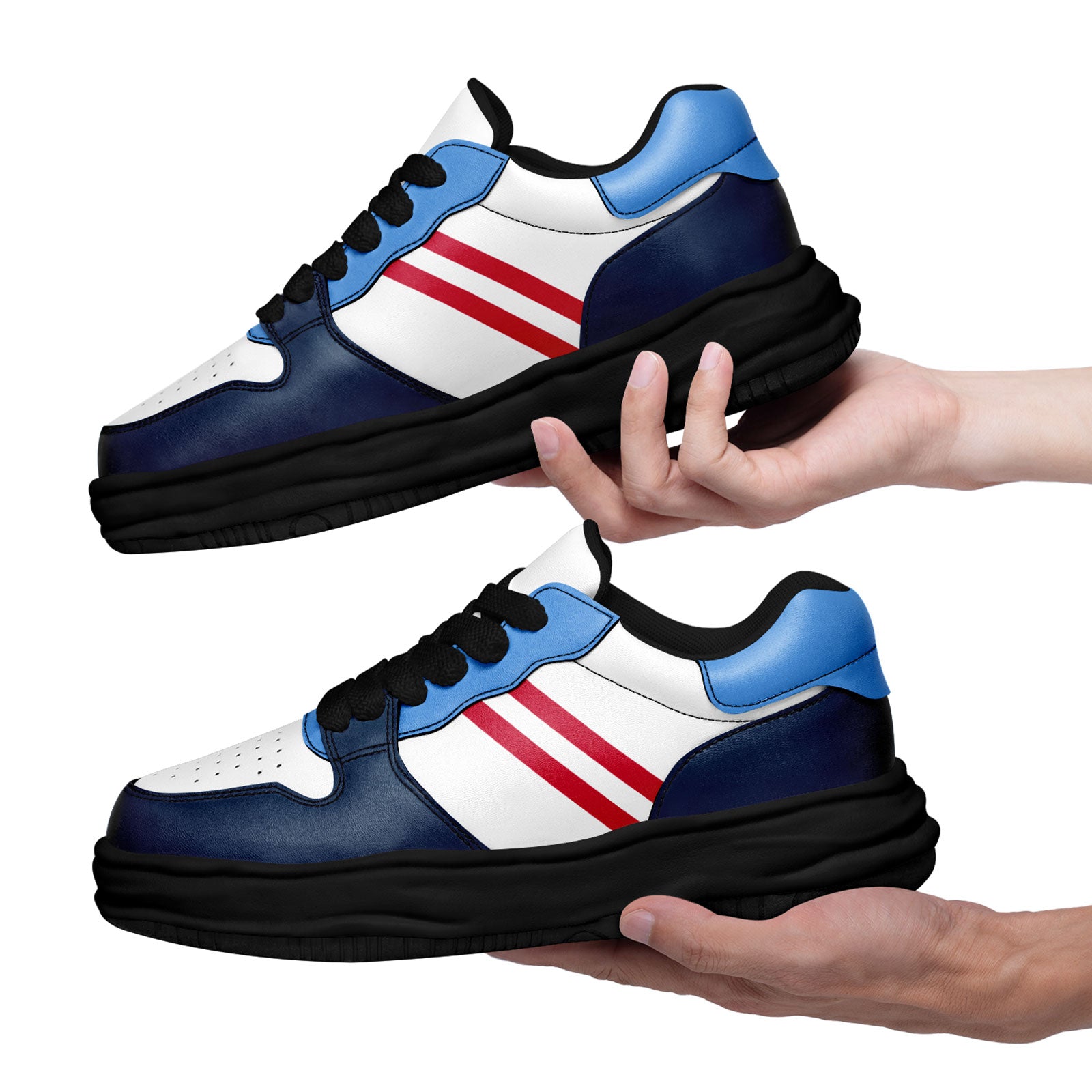 Custom Blue White Tennessee Shoes Personalized Sneaker FN032-D020389-32