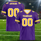 Custom Purple Minnesota Personalized Authentic Football Jersey FBJ02-D025033-15
