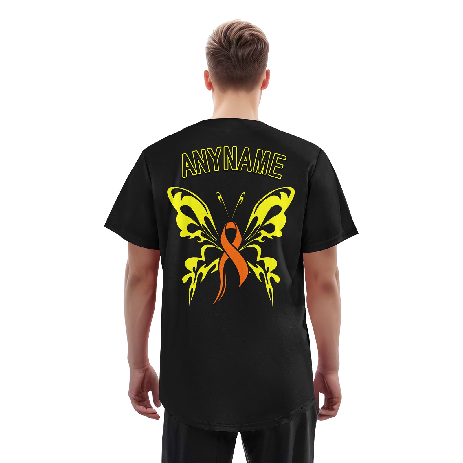 Custom Black World Cancer Day Personalized Authentic Baseball Jersey BSBJ01-E06020-17