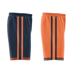 Custom Blue Orange Classic Style Reversible Basketball Uniform Personalized Ordinary BBJR-D017015