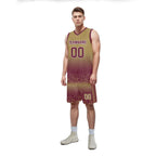 Custom Yellow Red Fade Fashion Sports Uniform Basketball Jersey BBJ01-D020102-5