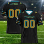 Custom Black Jacksonville Football Jersey and Sports Shoes Combo Offer Personalized Combo ZH-D025008-17