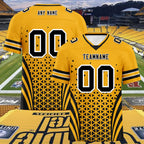 Custom Yellow Black Pennsylvania Personalized Authentic Football Jersey FBJ02-D023033-30