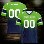Custom Green Blue Seattle Personalized Authentic Football Jersey FBJ02-D020249-27