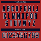 Custom Red Blue Raglan Sleeves Personalized Authentic Baseball Jersey BSBJ01-D017179
