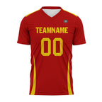 Custom Spain Red Yellow Soccer Sets Jersey Personalized SCJ101-D06143