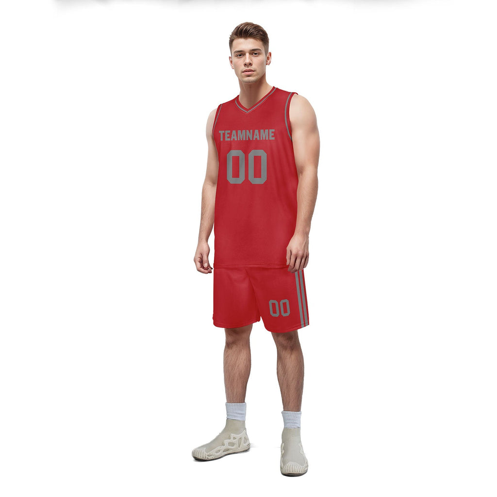 Custom Red Classic Style Sports Uniform Basketball Jersey BBJ01-D020105-1