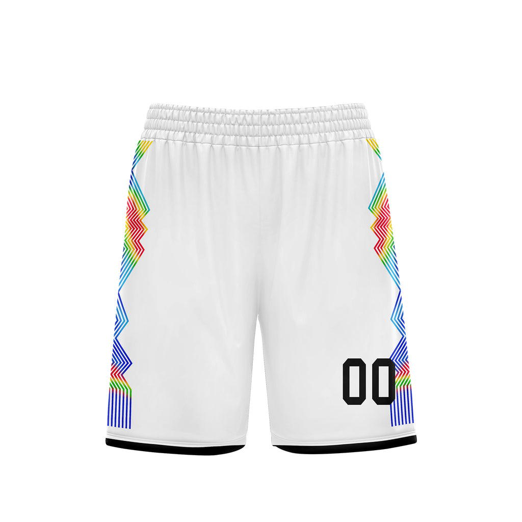 Custom White Rainbow City Edition Personalized Sports Uniform Authentic Basketball Jersey BBJ01-D06101-8