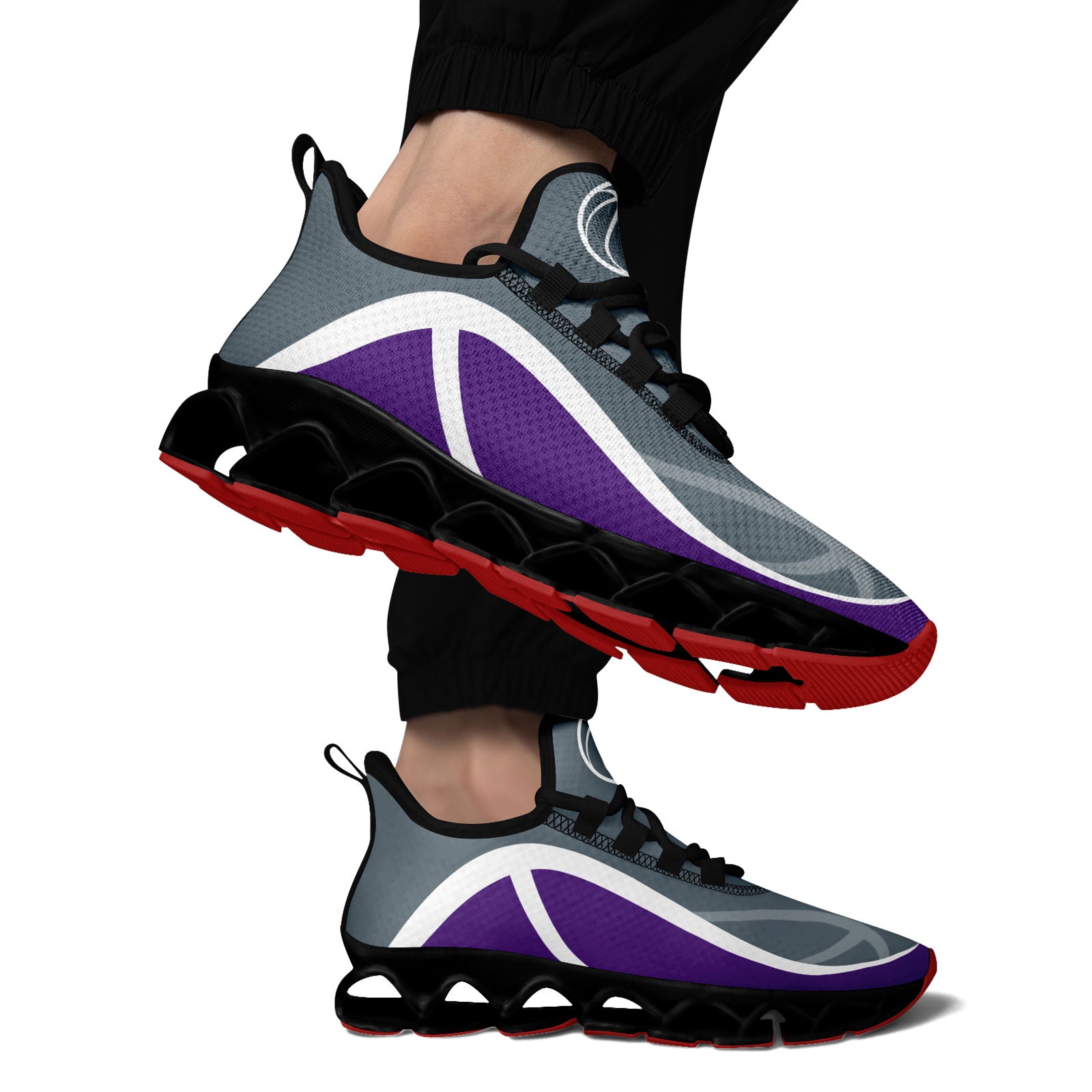 Custom Purple Gray Maxsoul Shoes Personalized Sneaker FN003XD-D020391-8