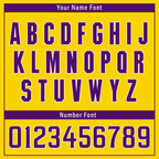 Custom Gold Purple Stripe Fashion Personalized Authentic Baseball Jersey BSBJ01-D017219