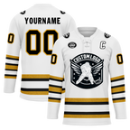 Custom White Yellow Personalized Hockey Jersey HCKJ01-D0a70ef