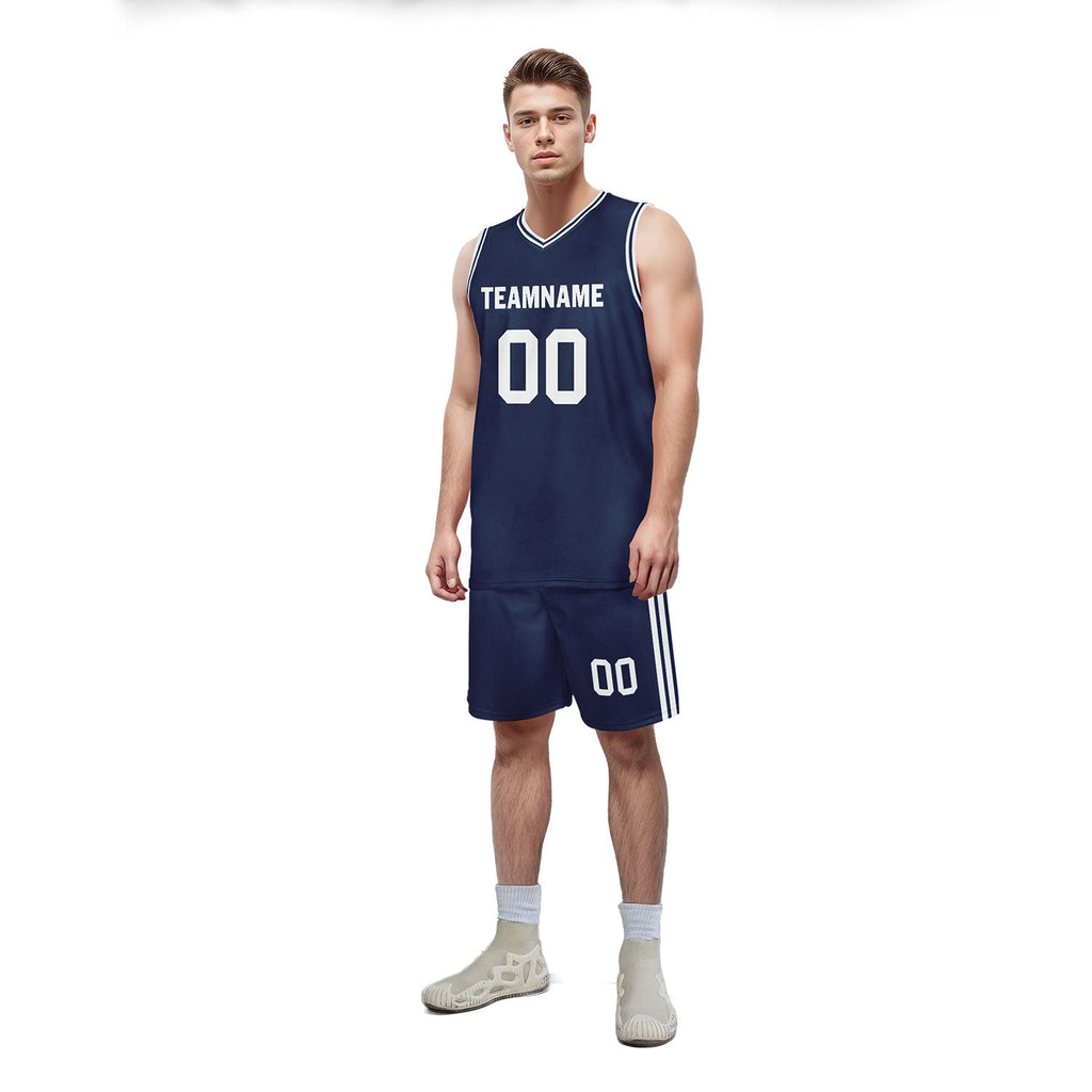 Custom Blue Classic Style Sports Uniform Basketball Jersey BBJ01-D020105-9