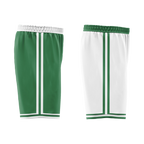 Custom Green White Classic Style Reversible Basketball Uniform Personalized COOLMAX BBJR-D017001