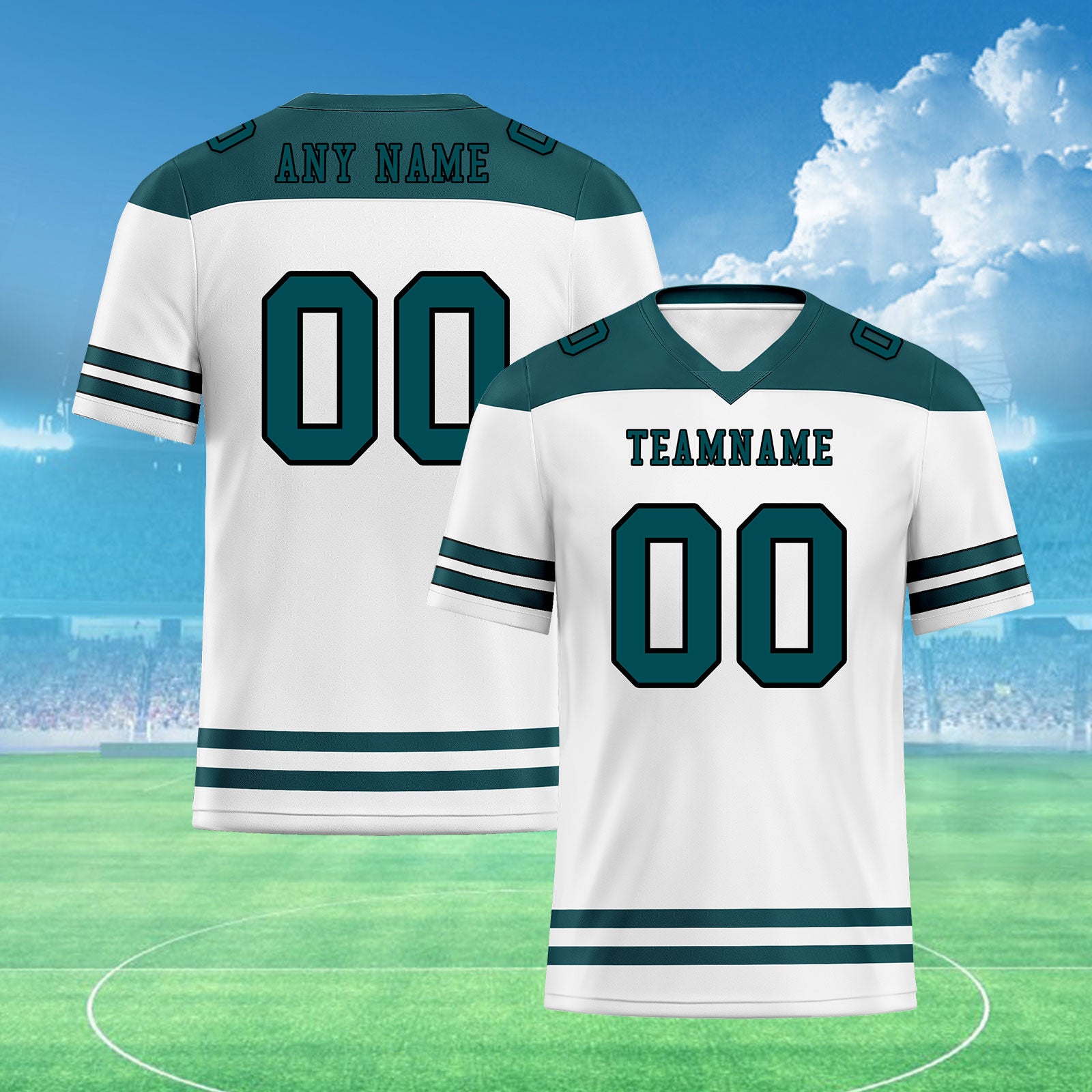 Custom Philadelphia Personalized Authentic Football Jersey FBJ02-E0607-17