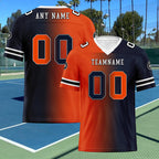 Custom Deep Blue Orange Illinois Personalized Authentic Football Jersey FBJ02-D028017-4