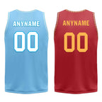 Custom Blue Red Cleveland City Edition Personalized Reversible Basketball Set Sports Basketball Jersey BBJ01R-D0610-6-COOLMAX