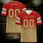 Custom Red Yellow San Francisco Personalized Authentic Football Jersey FBJ02-D020249-25