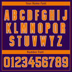 Custom Purple Orange Raglan Sleeves Personalized Authentic Baseball Jersey BSBJ01-D017184