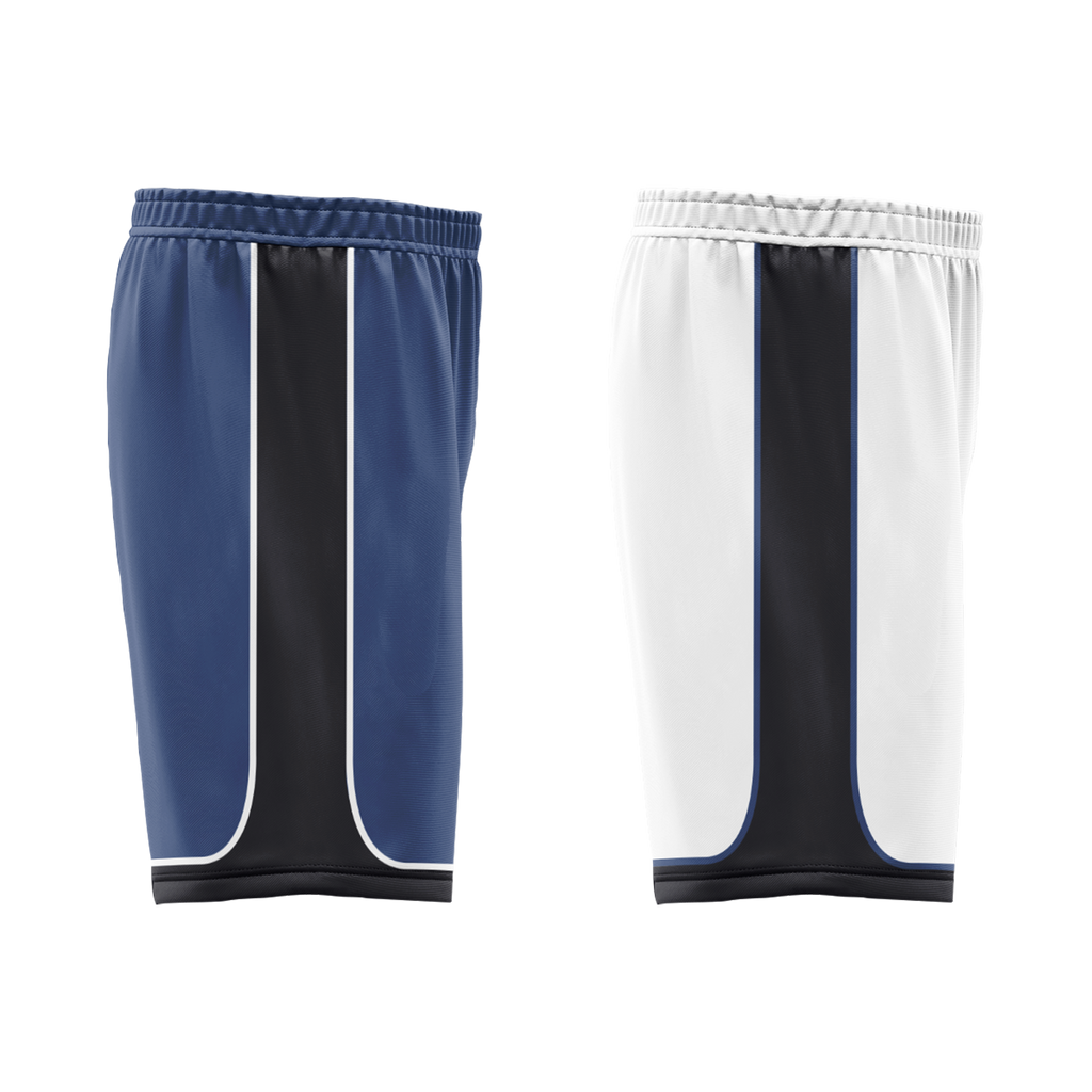 Custom Blue White Classic Style Reversible Basketball Uniform Personalized COOLMAX BBJR-D017053
