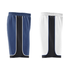 Custom Blue White Classic Style Reversible Basketball Uniform Personalized COOLMAX BBJR-D017053