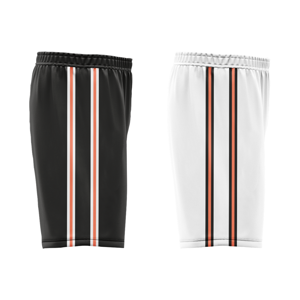 Custom Black White Classic Style Reversible Basketball Uniform Personalized COOLMAX BBJR-D017028