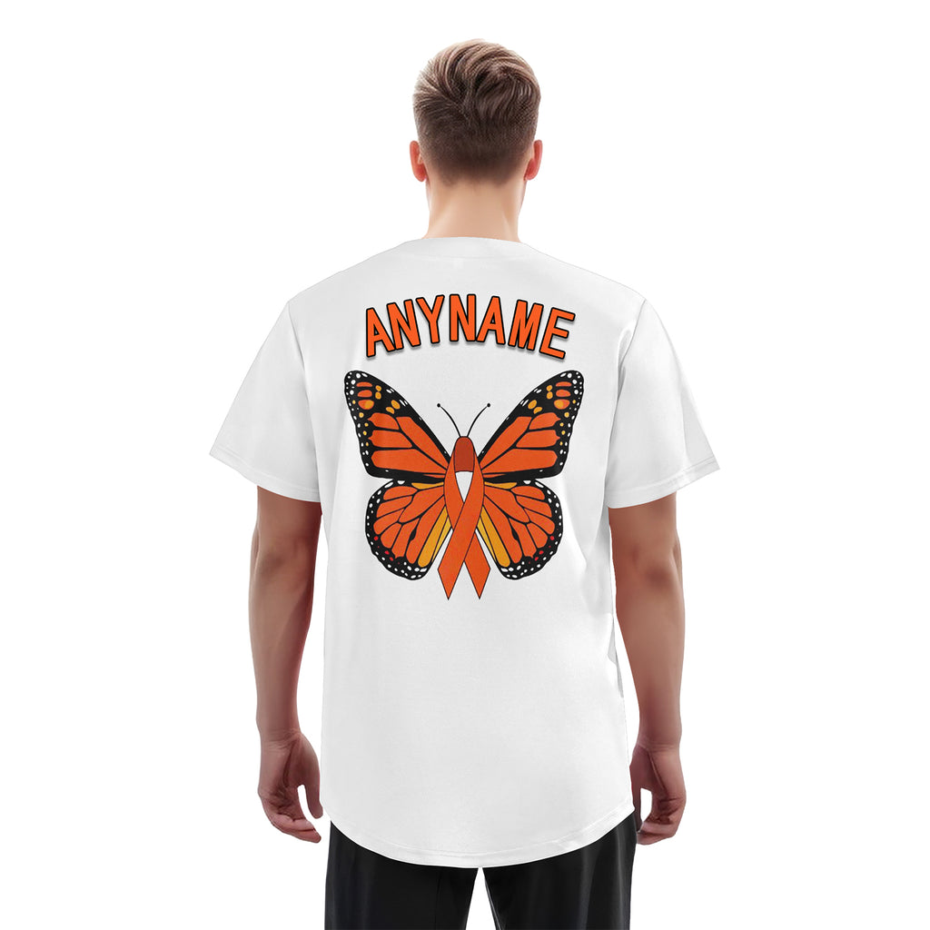 Custom White World Cancer Day Personalized Authentic Baseball Jersey BSBJ01-E06020-15