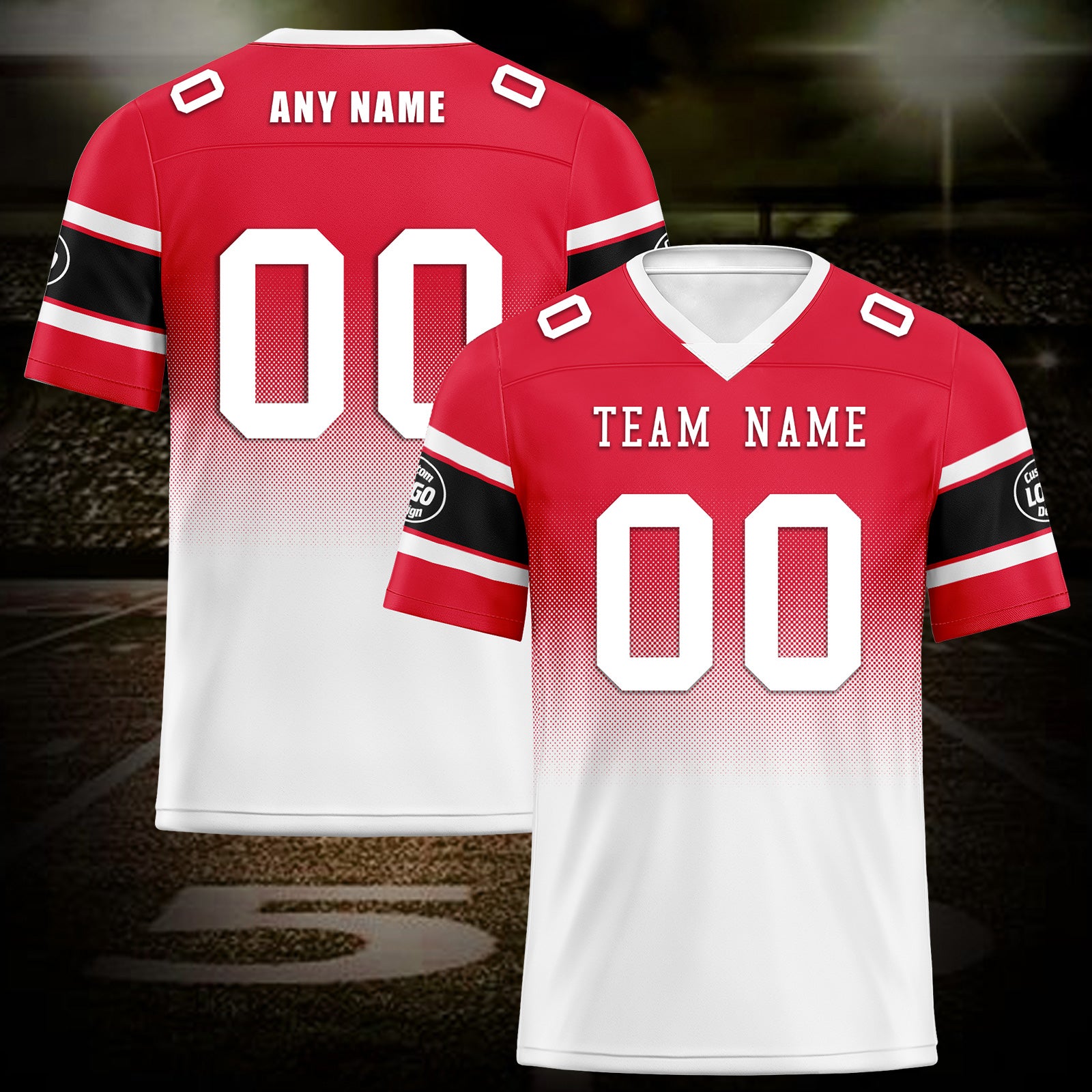 Custom Red White Kansas City Football Jersey and Hat Combo Offer Personalized Combo ZH-D020326-18